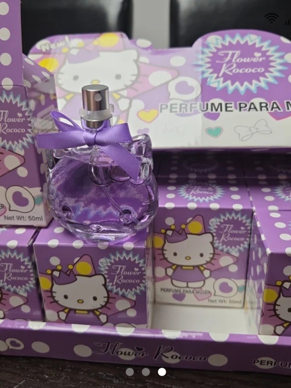 Hello Kitty Purple Floral Body Wash Bottle